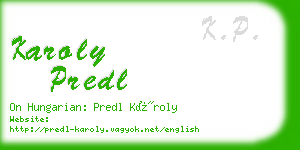 karoly predl business card